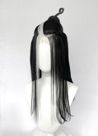 Critical Role Laudna Black Mixed White Synthetic Lace Front Synthetic Wig LW4059