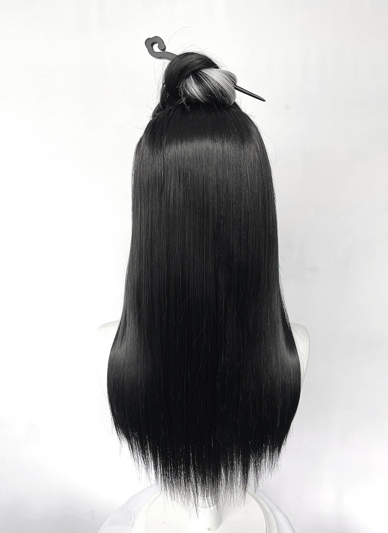 Critical Role Laudna Black Mixed White Synthetic Lace Front Synthetic Wig LW4059