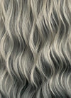 Long Wavy Mixed Grey Synthetic Wig NL074