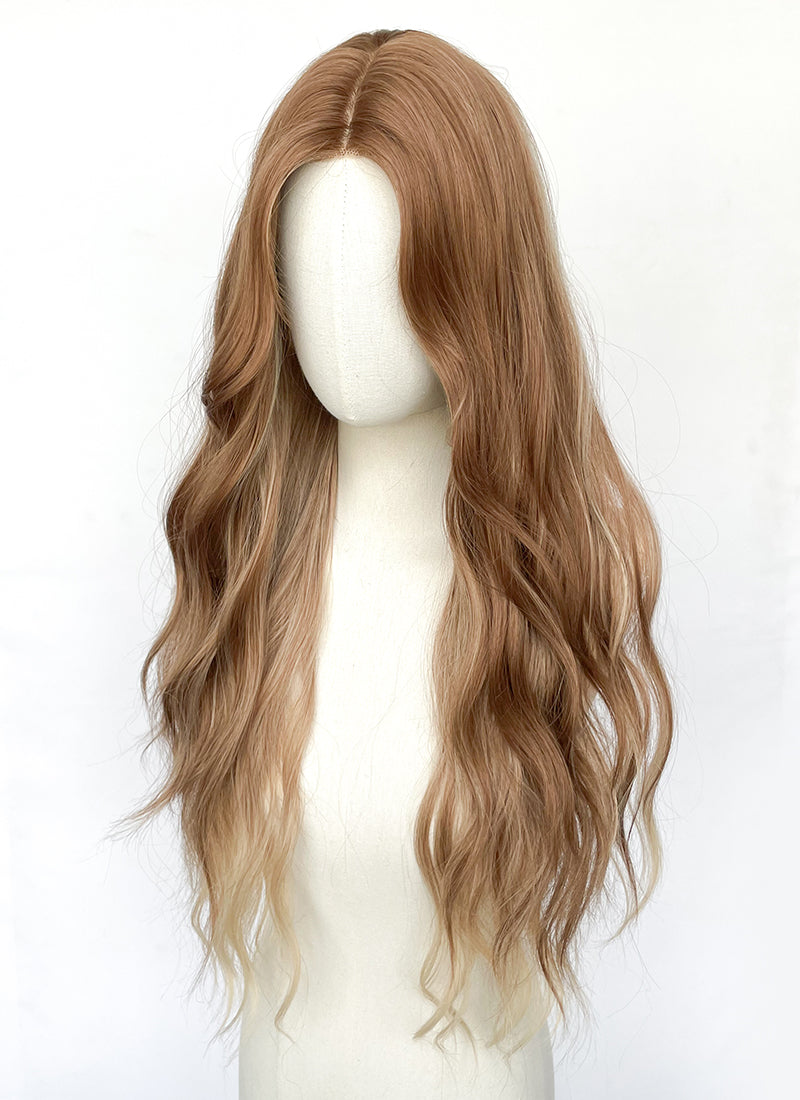 Long Wavy Mixed Brown Synthetic Wig NL075