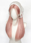 Long Straight Pastel Pink Synthetic Wig NL076