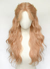 Long Wavy Pastel Peach Pink Synthetic Wig NL078