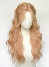 Long Wavy Pastel Peach Pink Synthetic Wig NL078