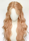 Long Wavy Pastel Peach Pink Synthetic Wig NL078