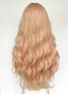 Long Wavy Pastel Peach Pink Synthetic Wig NL078