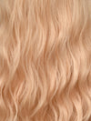 Long Wavy Pastel Peach Pink Synthetic Wig NL078