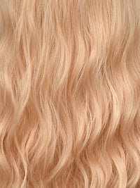 Long Wavy Pastel Peach Pink Synthetic Wig NL078