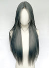 Long Straight Mixed Grey Blue Synthetic Wig NL079