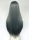 Long Straight Mixed Grey Blue Synthetic Wig NL079