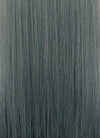 Long Straight Mixed Grey Blue Synthetic Wig NL079