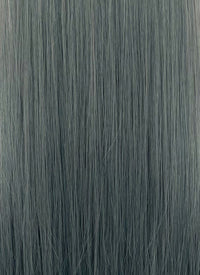 Long Straight Mixed Grey Blue Synthetic Wig NL079