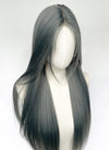Long Straight Mixed Grey Blue Synthetic Wig NL079