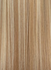 Long Straight Brown Mixed Blonde Highlights Money Piece Synthetic Wig NL081