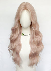 Long Wavy Pale Pink Synthetic Wig NL082