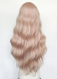 Long Wavy Pale Pink Synthetic Wig NL082