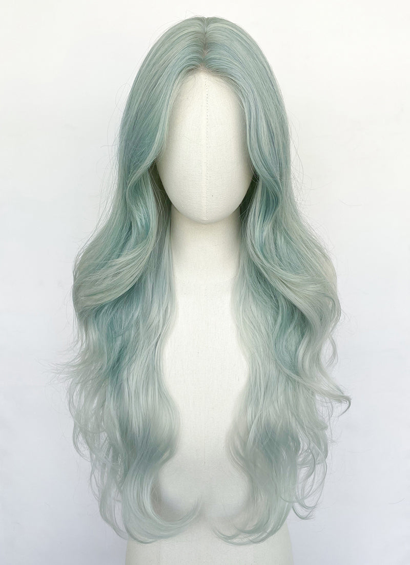 Long Wavy Mint Green Ombre Synthetic Wig NL083