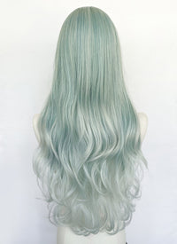 Long Wavy Mint Green Ombre Synthetic Wig NL083