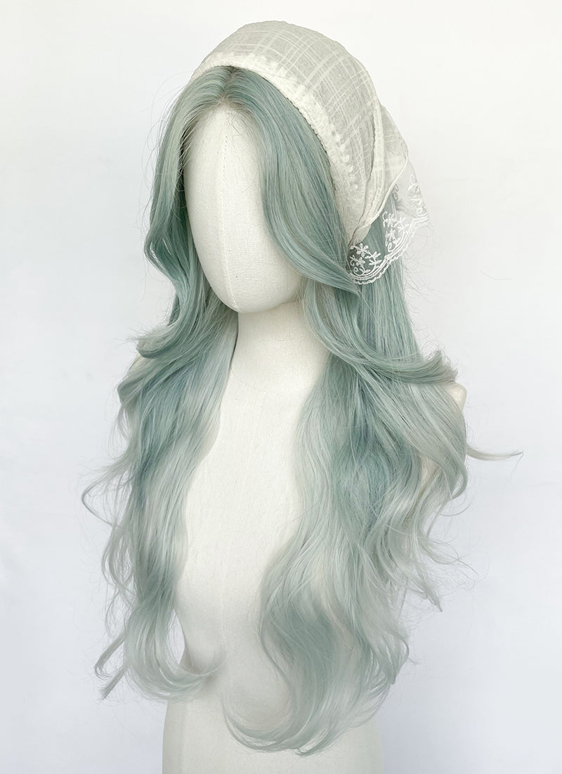 Long Wavy Mint Green Ombre Synthetic Wig NL083