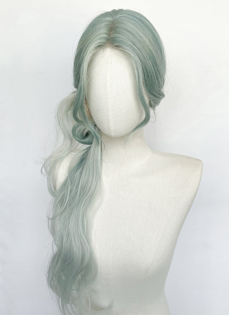 Long Wavy Mint Green Ombre Synthetic Wig NL083