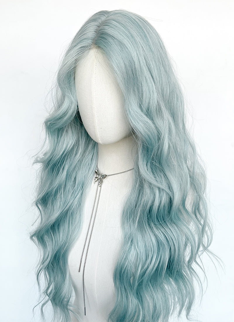 Long Wavy Pastel Blue Synthetic Wig NL084