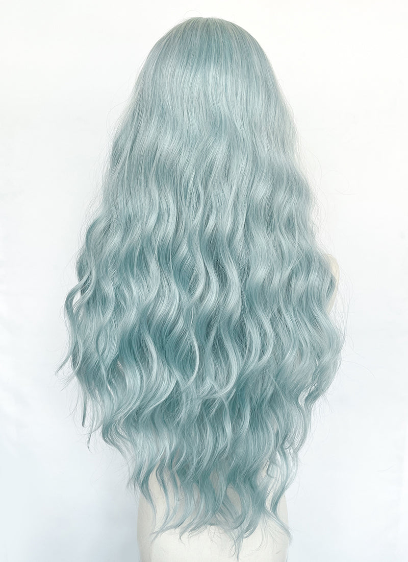 Long Wavy Pastel Blue Synthetic Wig NL084