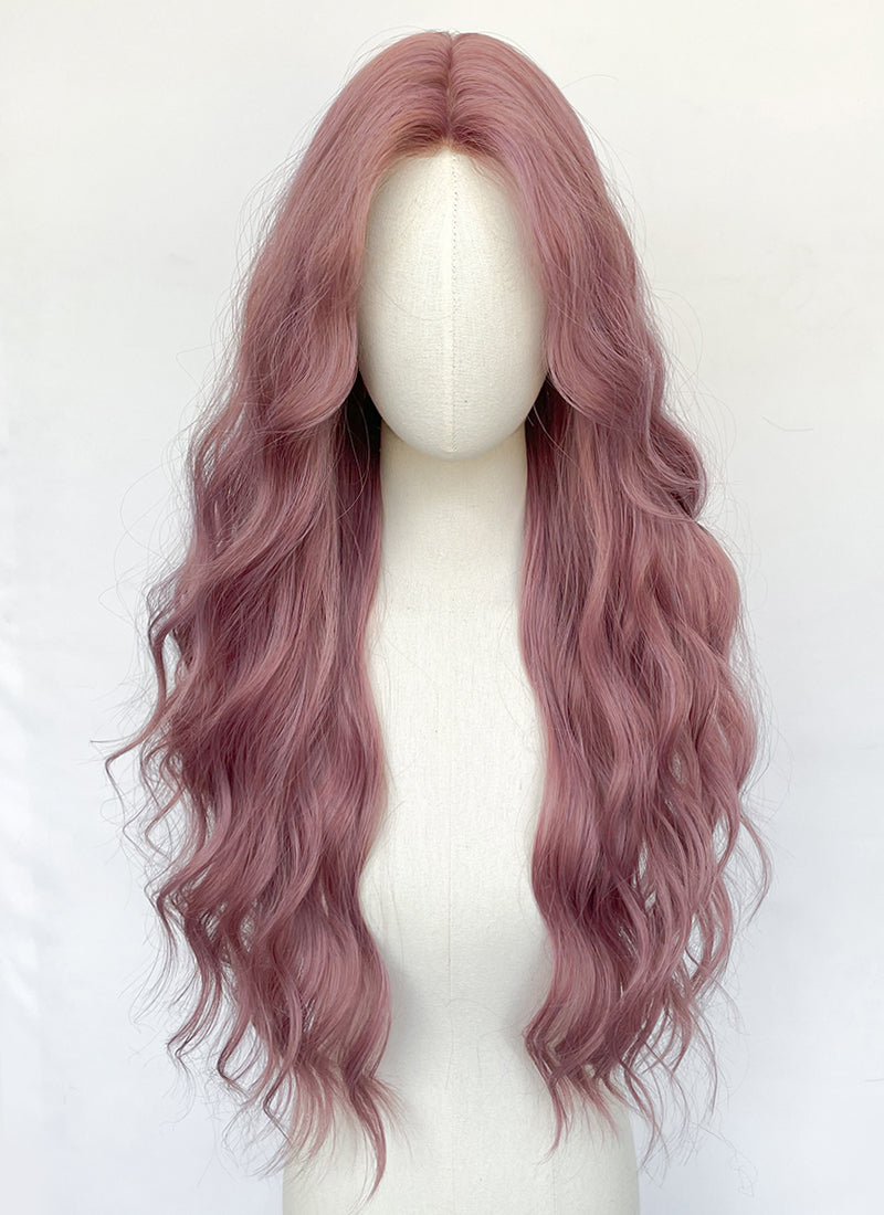 Long Wavy Lilac Synthetic Wig NL085