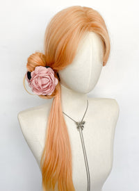 Long Wavy Peach Pink Ombre Synthetic Wig NL086