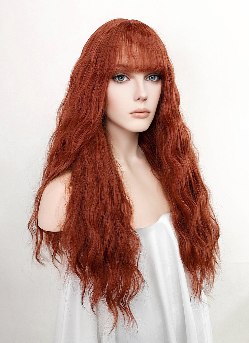 Long Wavy Auburn Cosplay Wig NS346