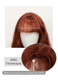 Long Wavy Auburn Cosplay Wig NS346