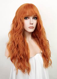 Long Wavy Orange Cosplay Wig NS359