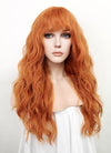 Long Wavy Orange Cosplay Wig NS359