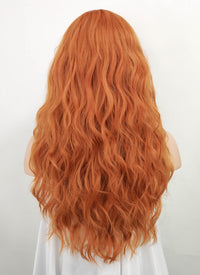 Long Wavy Orange Cosplay Wig NS359