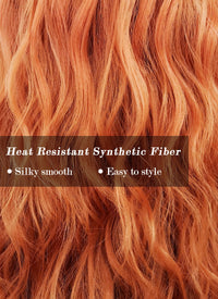 Long Wavy Orange Cosplay Wig NS359