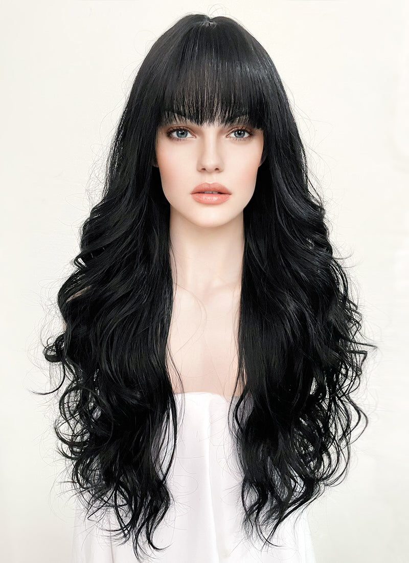 Long Wavy Black Cosplay Wig NS421