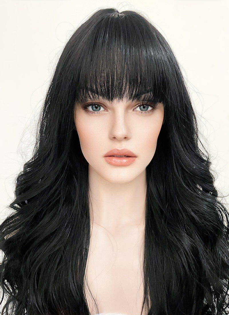 Long Wavy Black Cosplay Wig NS421