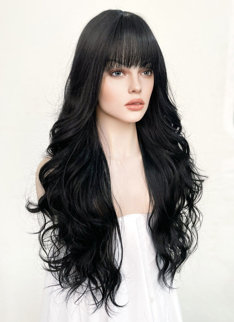 Long Wavy Black Cosplay Wig NS421