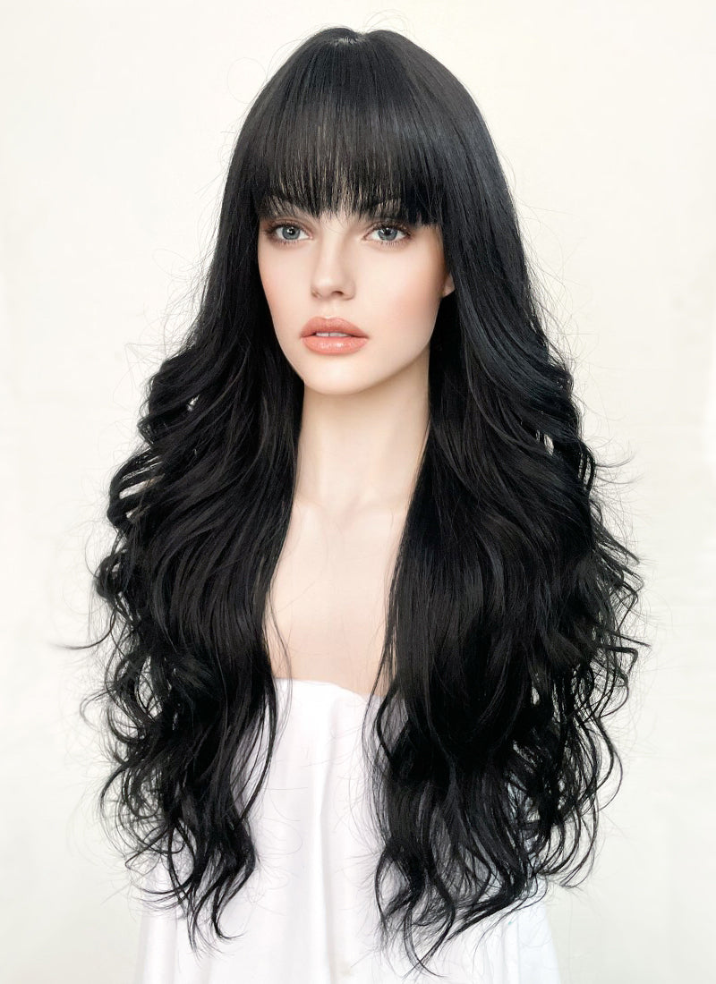 Long Wavy Black Cosplay Wig NS421