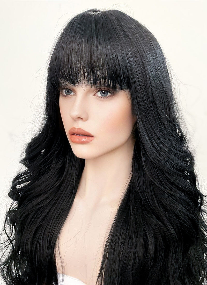 Long Wavy Black Cosplay Wig NS421