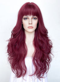 Long Wavy Reddish Purple Cosplay Wig NS423
