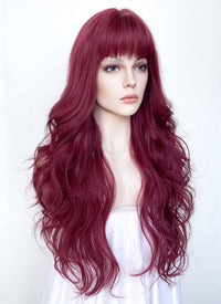 Long Wavy Reddish Purple Cosplay Wig NS423