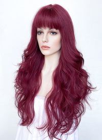 Long Wavy Reddish Purple Cosplay Wig NS423
