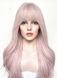 Long Wavy Pastel Pink Cosplay Wig NS489