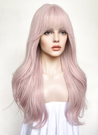 Long Wavy Pastel Pink Cosplay Wig NS489