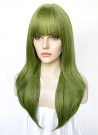 Long Straight Green Cosplay Wig NS523