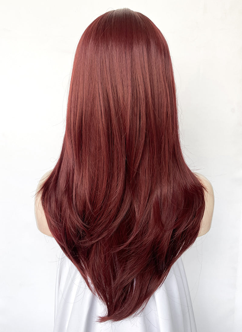 Long Straight Dark Red Cosplay Wig NS527