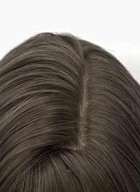4.5x4.5 Large Fake Scalp Tea Brown Wavy Synthetic Hair Wig NS604