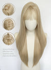 5.5x5 Large Fake Scalp Blonde Straight Synthetic Hair Wig NS601