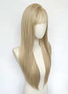5.5x5 Large Fake Scalp Blonde Straight Synthetic Hair Wig NS601