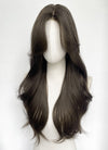 4.5x4.5 Large Fake Scalp Tea Brown Wavy Synthetic Hair Wig NS604