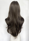 4.5x4.5 Large Fake Scalp Tea Brown Wavy Synthetic Hair Wig NS604